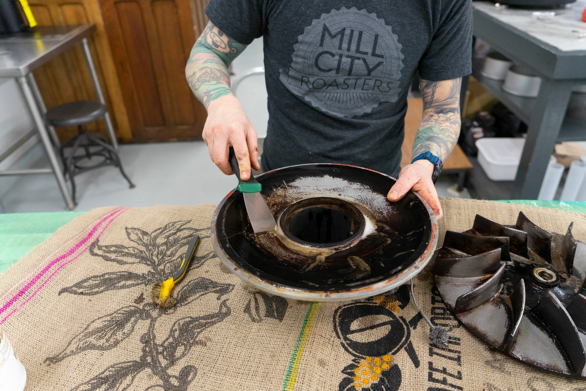 Roaster Cleaning Exhaust Fan and Impeller Mill City Roasters