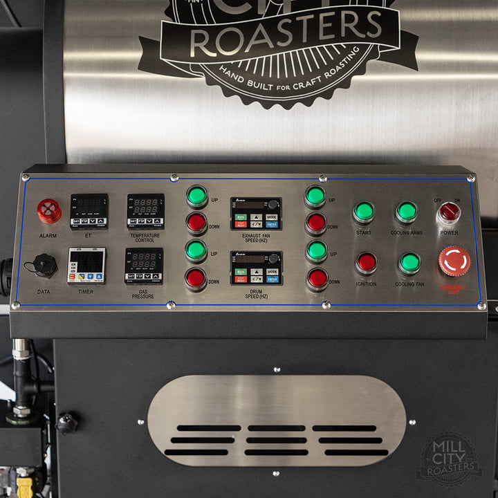 Precision automation ready digital control system with integrated USB connection standard on every roaster.