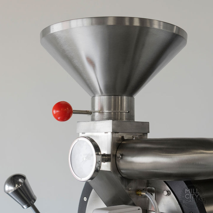 All coffee contact-path components are certified food grade 304 and 430 stainless steel.