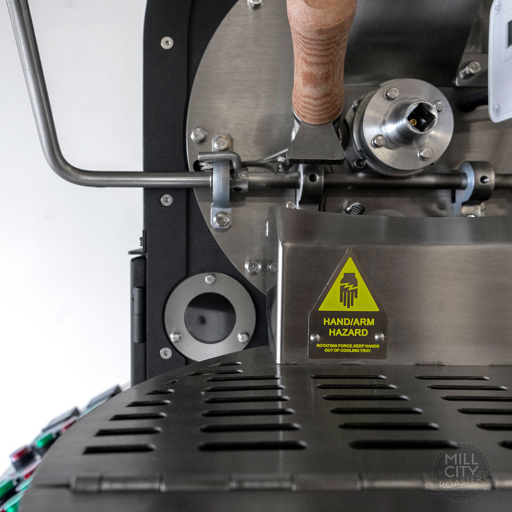 "Smart" sensor actuated cooling tray with operator assist automatic fan and stirring arm activation and deactivation.