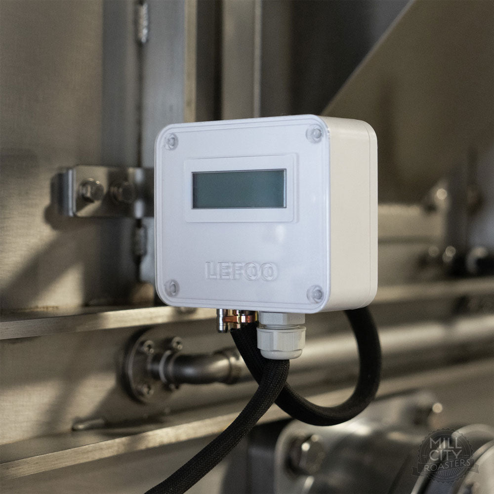 Custom built low pressure drum gauge verifies airflow settings and can indicate the need for fan or vent cleaning.