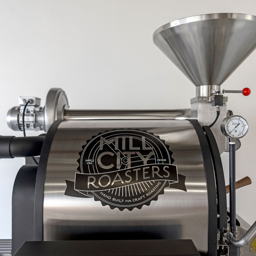 Heavy duty double walled plate steel chassis for greater thermal stability and roast control.