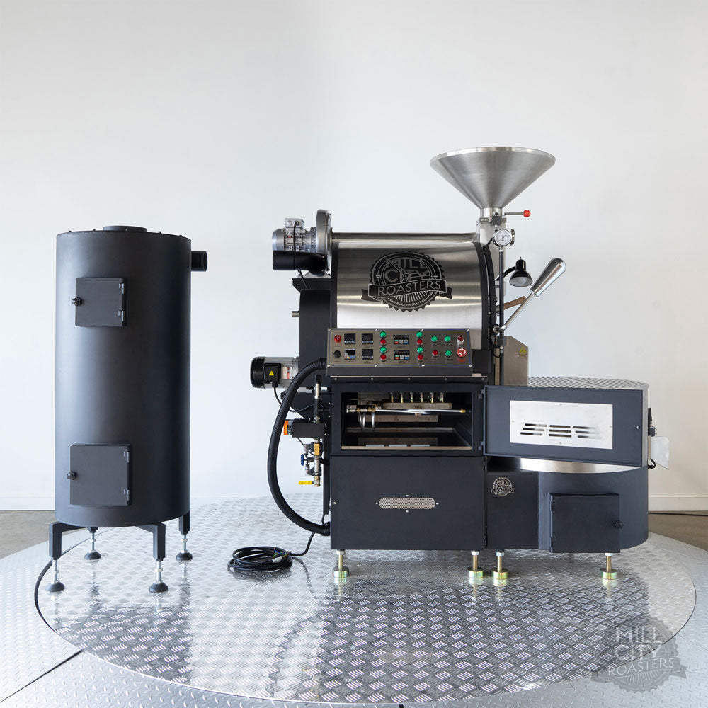 Large capacity chaff collector fully disassembles and 180° removable access doors for ease of maintenance.