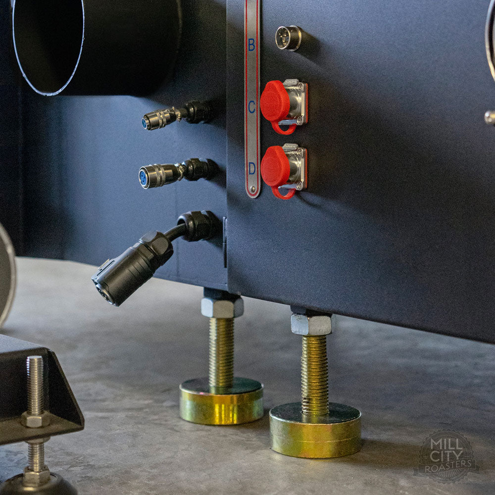 Quick connect cooling fan, stirring arm motor and cooling tray sensor connections.