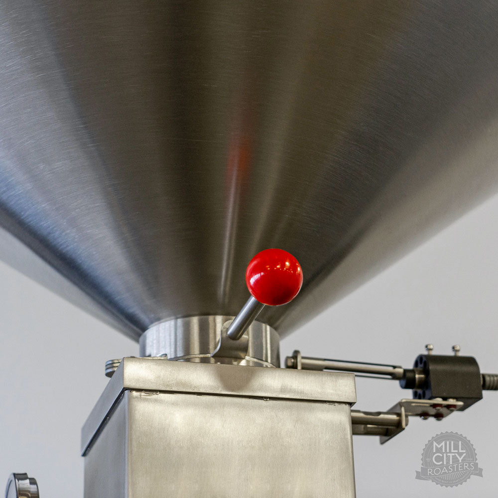 All coffee contact path stainless steel is finished per NSF food safety requirements.