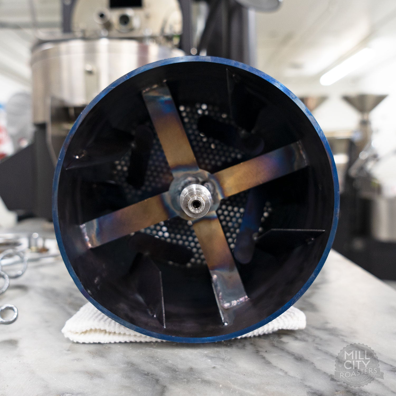 Precision laser cut, solid welded and lathe trued construction.