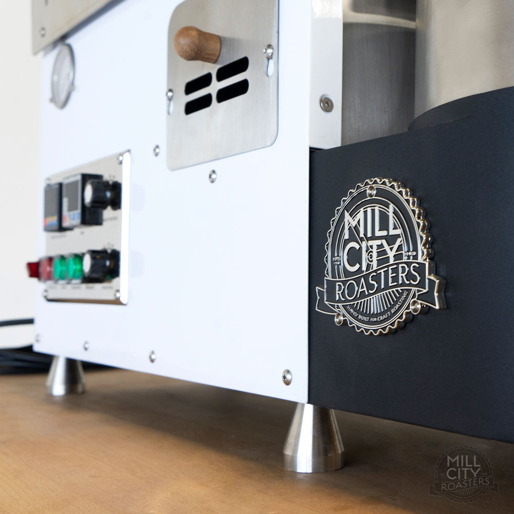 Solid stainless steel pier mounts.