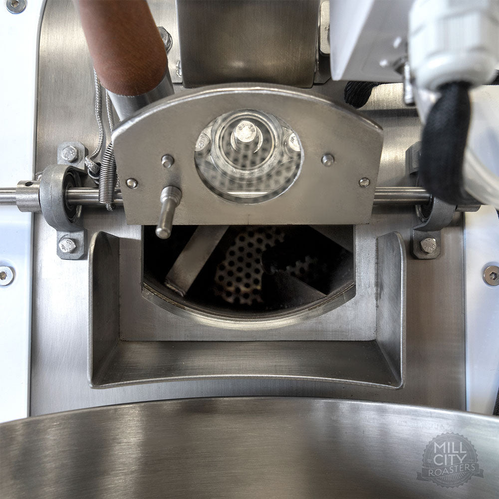 Solid stainless steel weldment double walled drum.