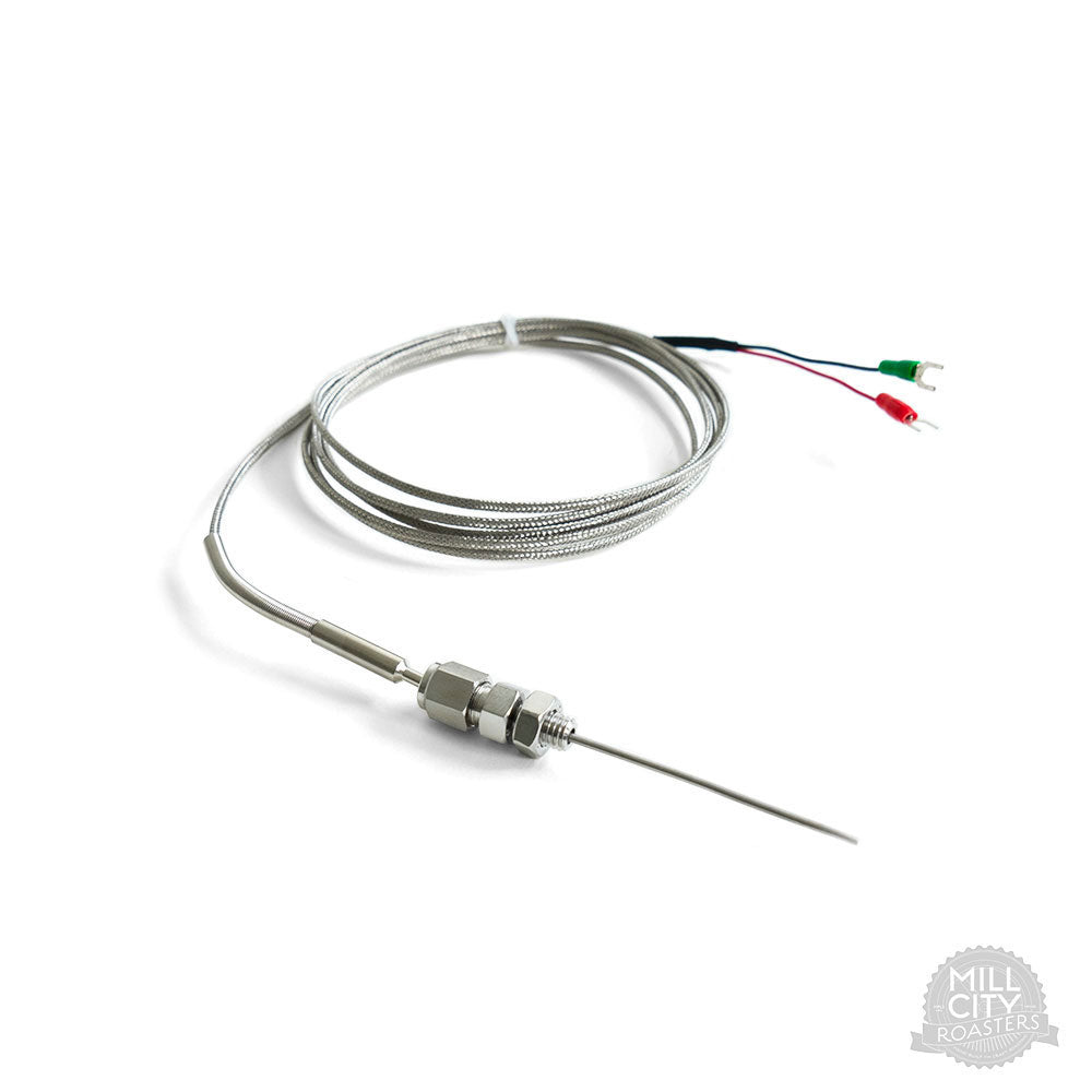 59mm adjustable thermocouple lying on its side, uninstalled.